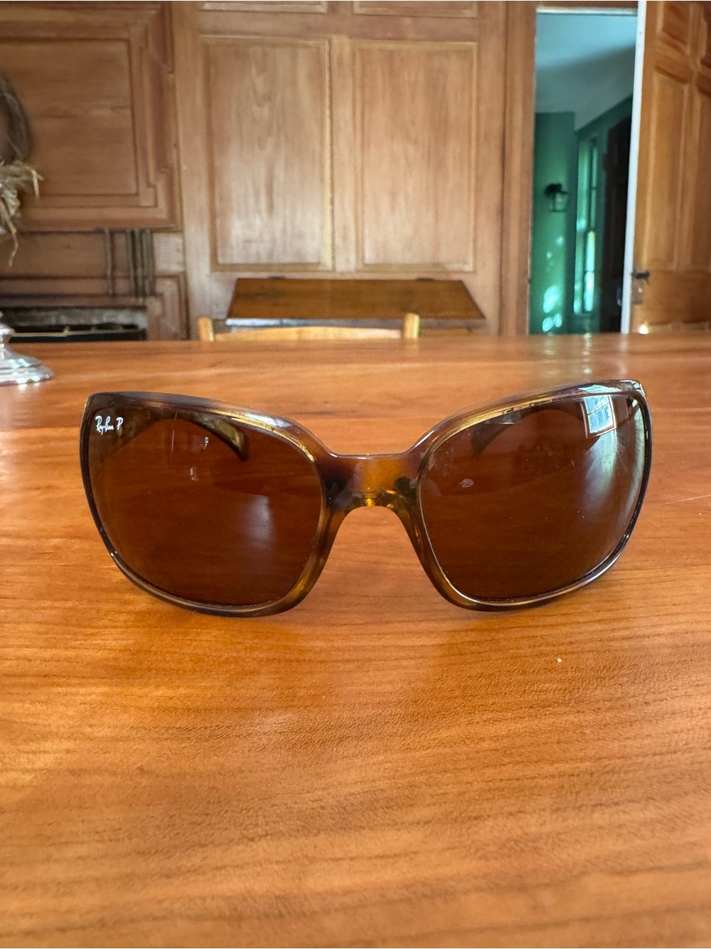 Ray-Ban Women's Polarized Tortoiseshell Sunglasses with Brown Lenses